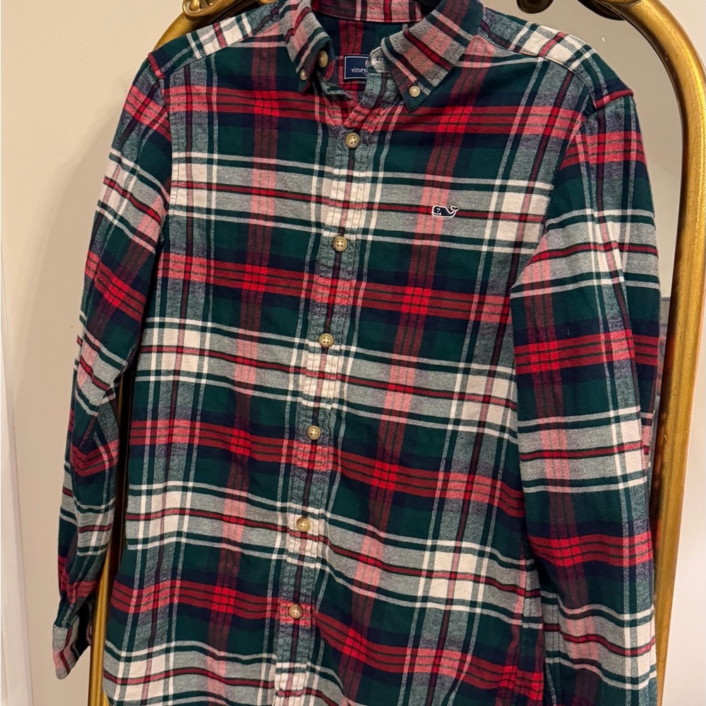 Vineyard Vines Festive Plaid Shirt